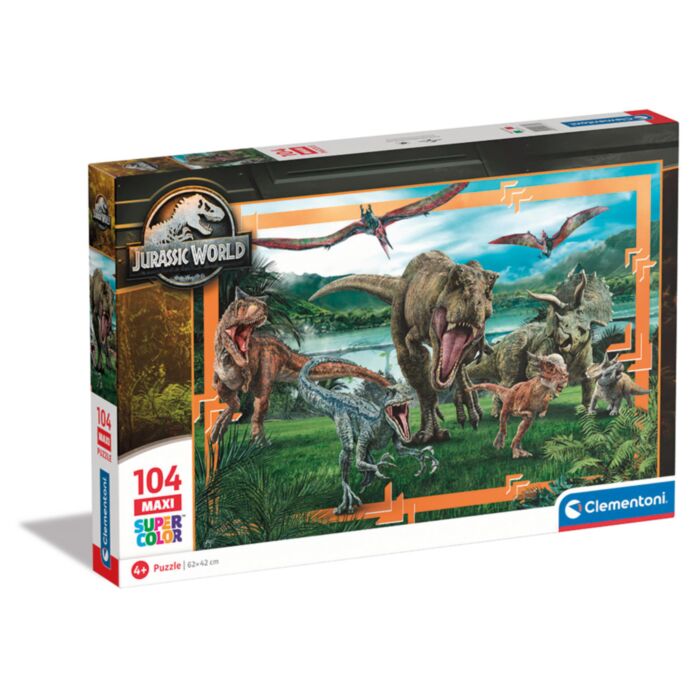 Clementoni Kids Puzzle Maxi Supercolor Jurassic World 104 pcs