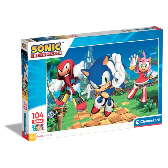 Clementoni Kids Puzzle Maxi Super Color Sonic The Hedgehog 104 pcs