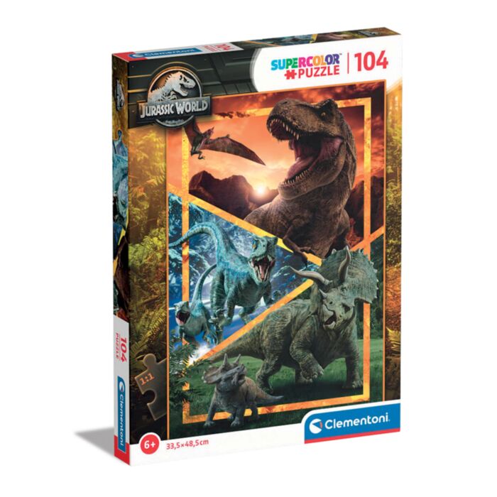 Clementoni Kids Puzzle Super Color Jurassic World 104 pcs