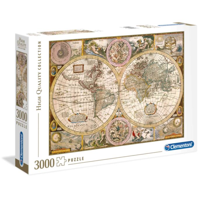 Clementoni Puzzle High Quality Collection Map Antique 3000 pcs