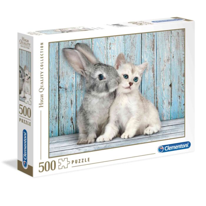 Clementoni Puzzle High Quality Collection Kitten & Bunny 500 pcs