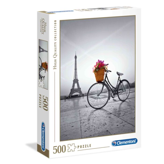Clementoni Puzzle High Quality Collection Bicycle With Flowers In Paris 500 pcs