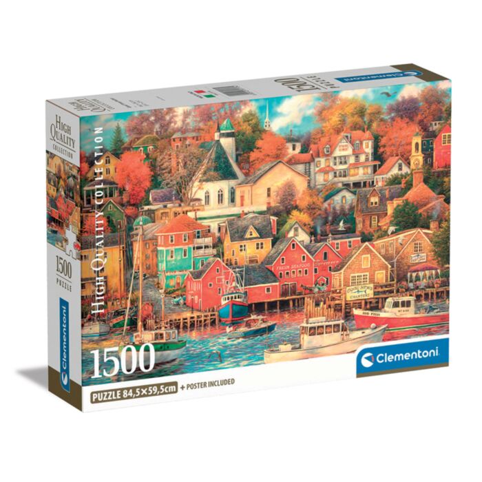 Clementoni Puzzle High Quality Collection Good Old Time Port 1500 pcs - Compact Box