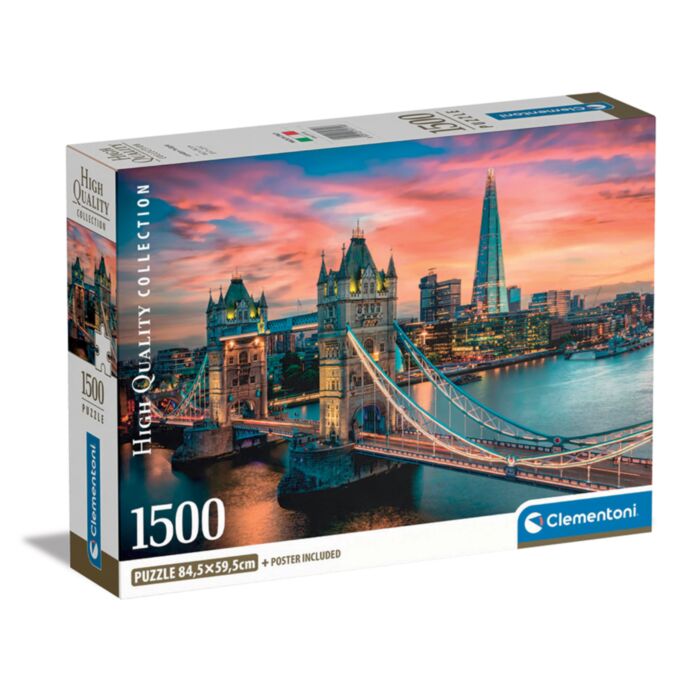 Clementoni Puzzle High Quality Collection Twilight London 1500 pcs - Compact Box