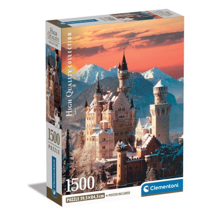 Clementoni Puzzle High Quality Collection Castle 1500 pcs - Compact Box