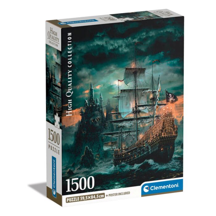 Clementoni Puzzle High Quality Collection The Pirate Ship 1500 pcs - Compact Box