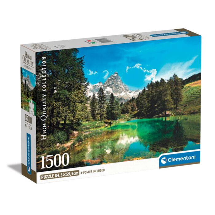 Clementoni Puzzle High Quality Collection Blue Lake 1500 pcs - Compact Box