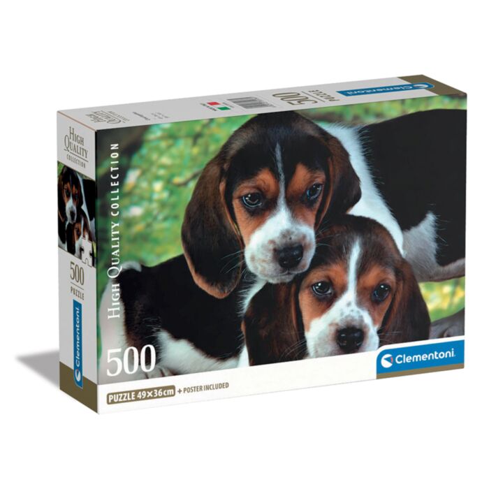 Clementoni Puzzle High Quality Collection Puppies 500 pcs - Compact Box