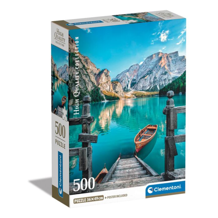 Clementoni Puzzle High Quality Collection Lake Braies 500 pcs - Compact Box