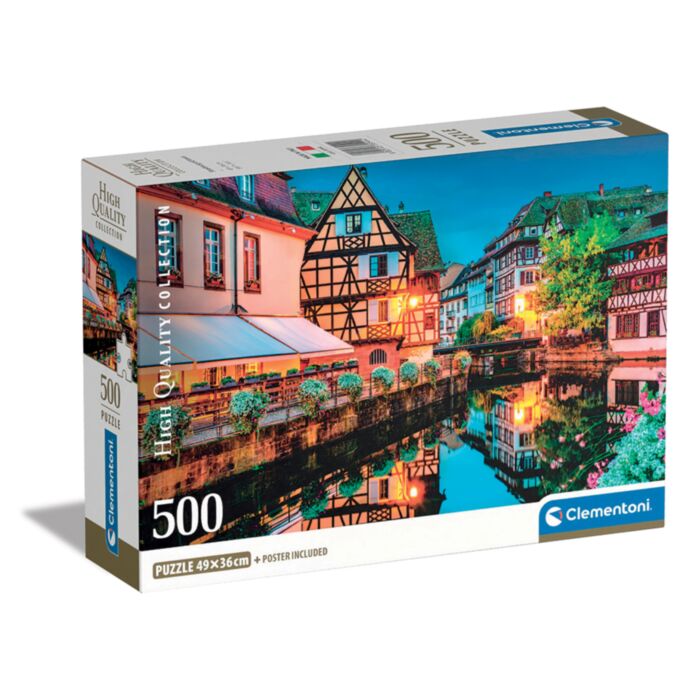 Clementoni Puzzle High Quality Collection Old Town Strasbourg 500 pcs - Compact Box