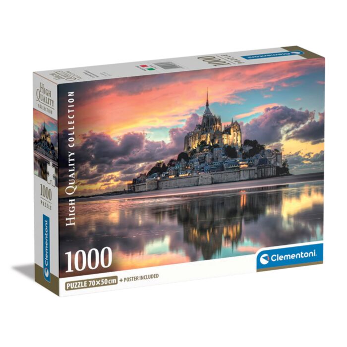 Clementoni Puzzle High Quality Collection Le Magnifique Mont Saint-Michael 1000 pcs - Compact Box