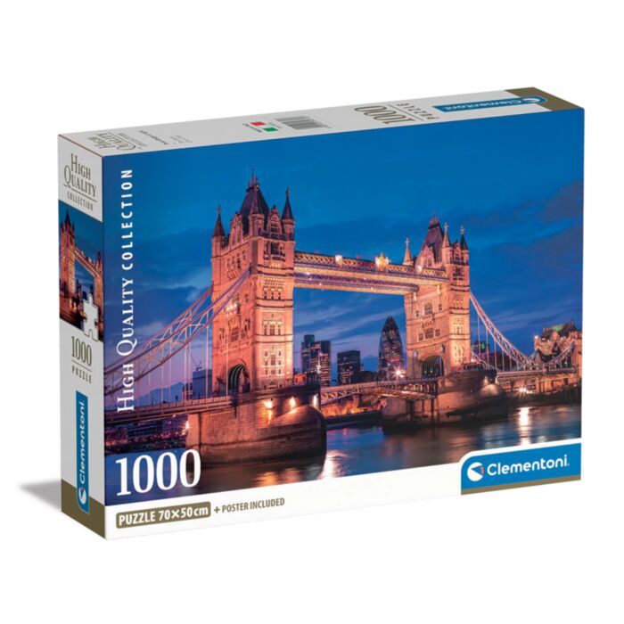 Clementoni Puzzle High Quality Collection London Bridge By Night 1000 pcs - Compact Box