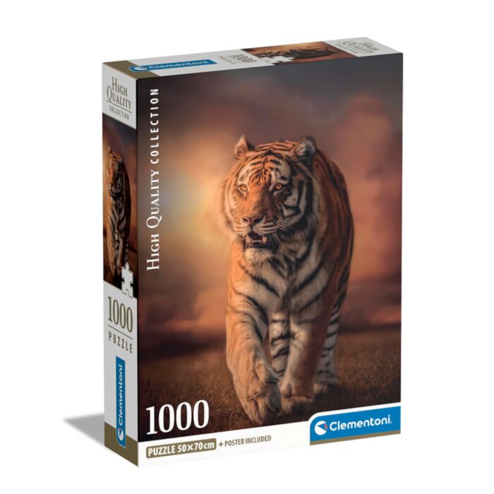 Clementoni Puzzle High Quality Collection Tiger 1000 pcs - Compact Box