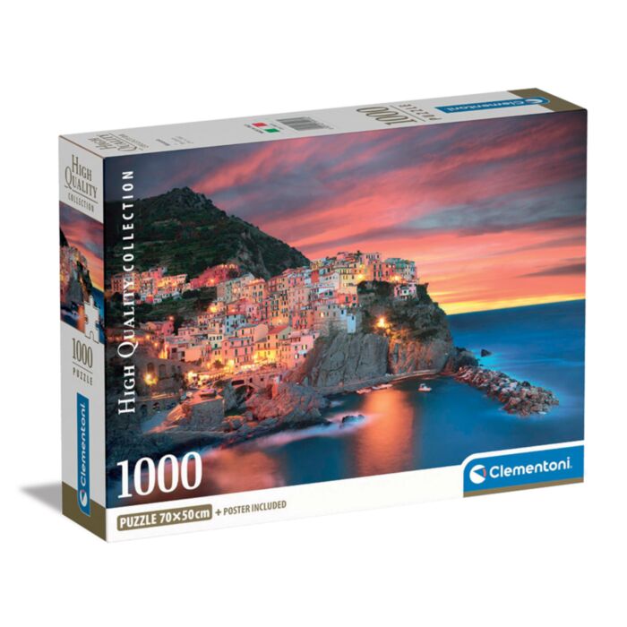 Clementoni Puzzle High Quality Collection Manarola1000 pcs - Compact Box