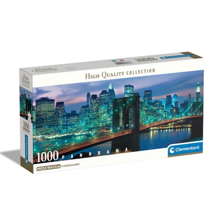 Clementoni Puzzle Panorama High Quality Collection New York Brooklyn Bridge 1000 pcs - Compact Box