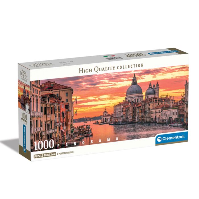 Clementoni Puzzle Panorama High Quality Collection The Grand Canal Venice 1000 pcs - Compact Box