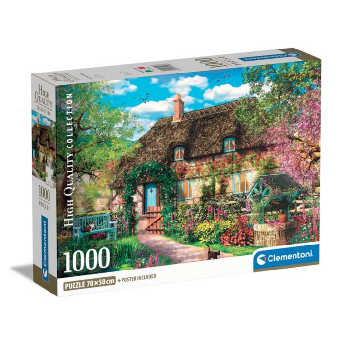 Clementoni Puzzle High Quality Collection The Old Cottage 1000 pcs - Compact Box