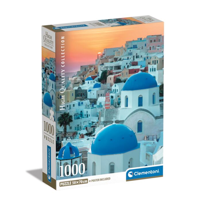 Clementoni Puzzle High Quality Collection Santorini 1000 pcs - Compact Box