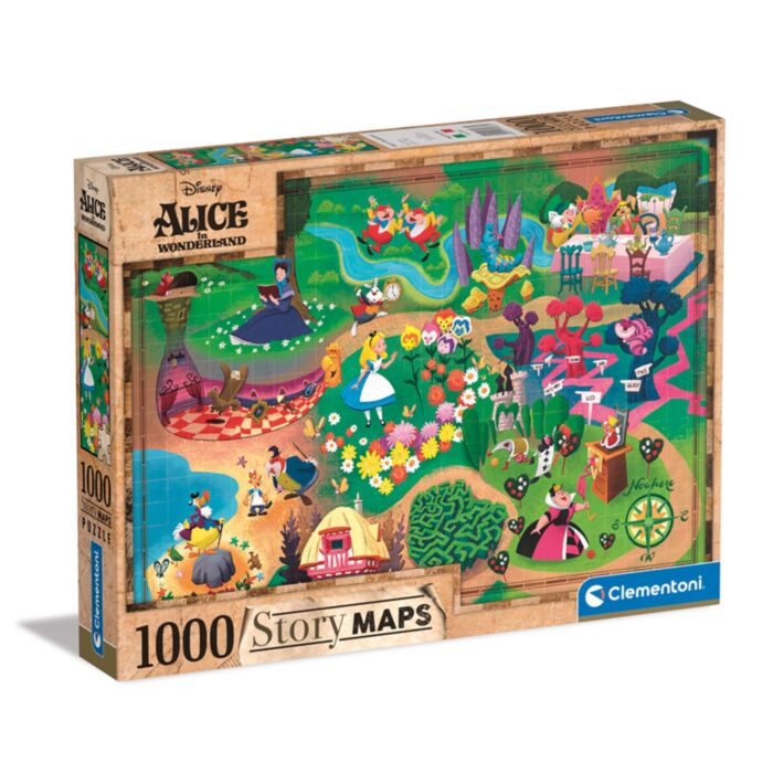 Clementoni Puzzle Story Maps Alice In Wonderland 1000 pcs