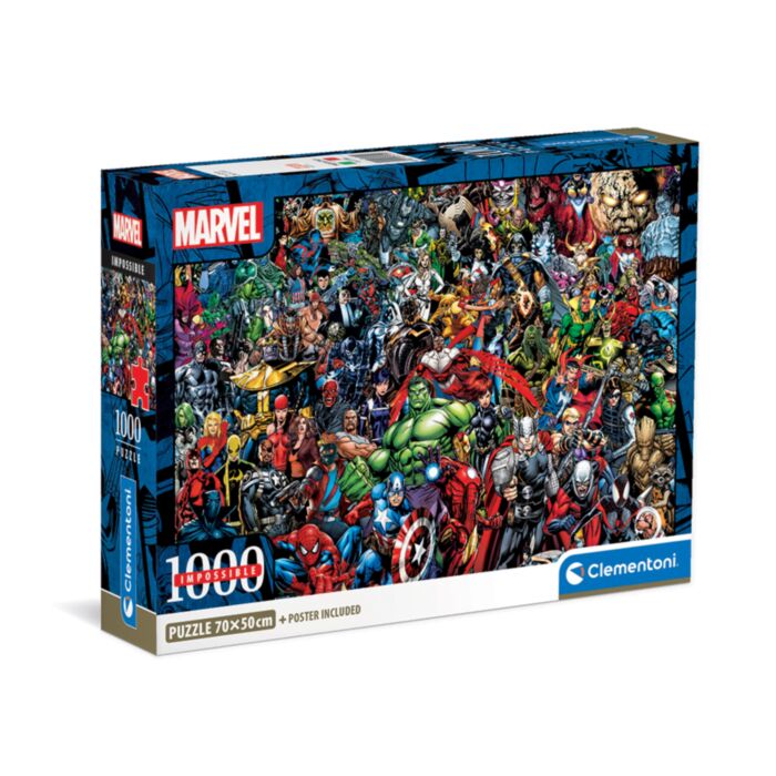 Clementoni Puzzle Impossible Marvel 1000 pcs - Compact Box