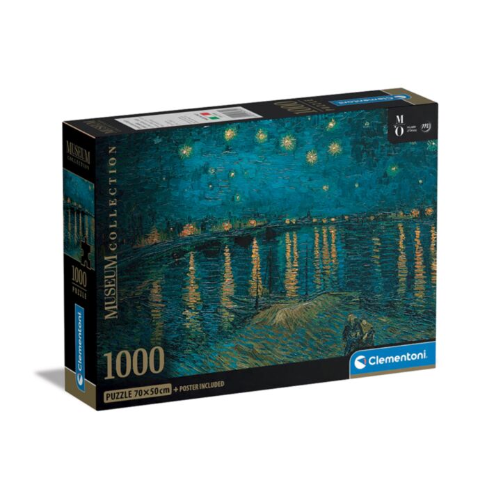 Clementoni Puzzle Museum Collection Van Gogh: Starry Night Over The Rhine 1000 pcs - Compact Box