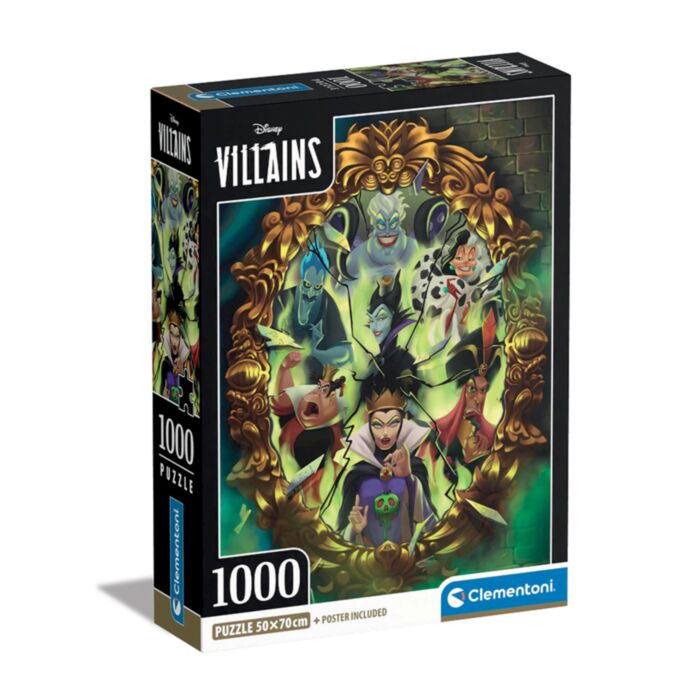 Clementoni Puzzle High Quality Collection Disney Villains 1000 pcs - Compact Box