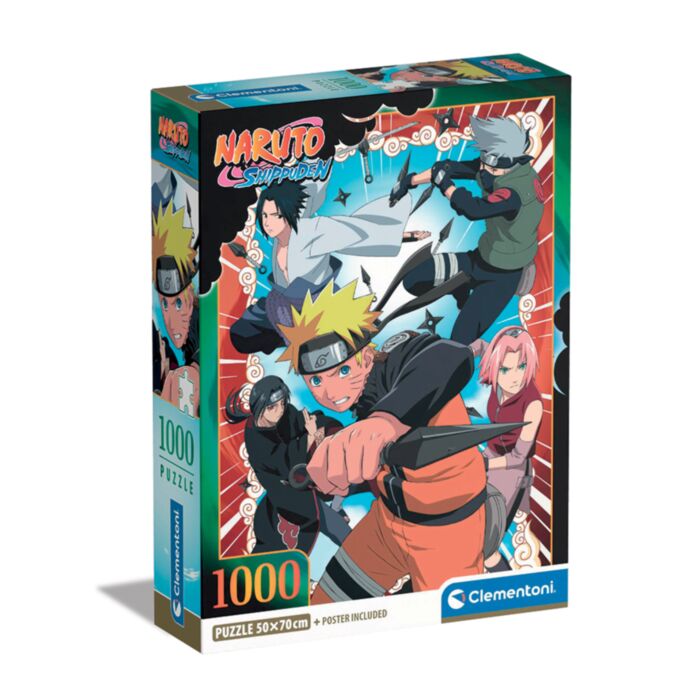 Clementoni Puzzle High Quality Collection Naruto Shippuden 1000 pcs - Compact Box