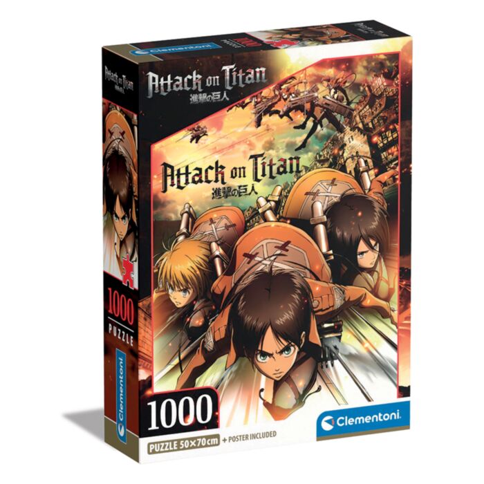 Clementoni Puzzle High Quality Collection Attack on Titans 1000 pcs - Compact Box