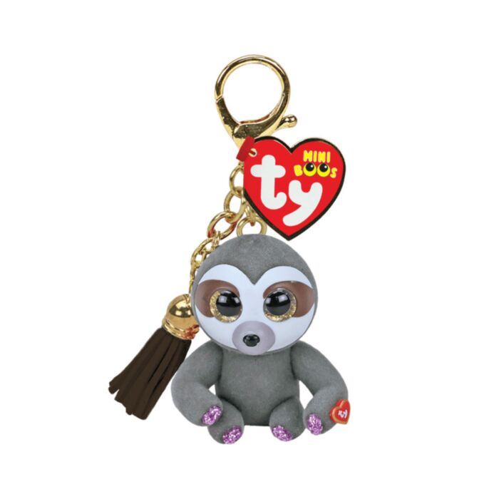 TY Mini Boos Clip Dangler Sloth Gray