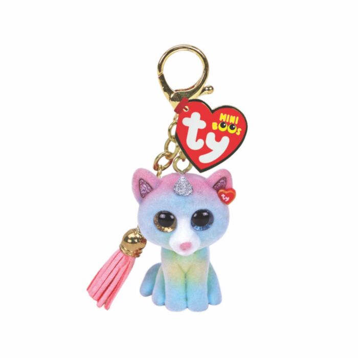 TY Mini Boos Clip Heather Kitty Multicolor