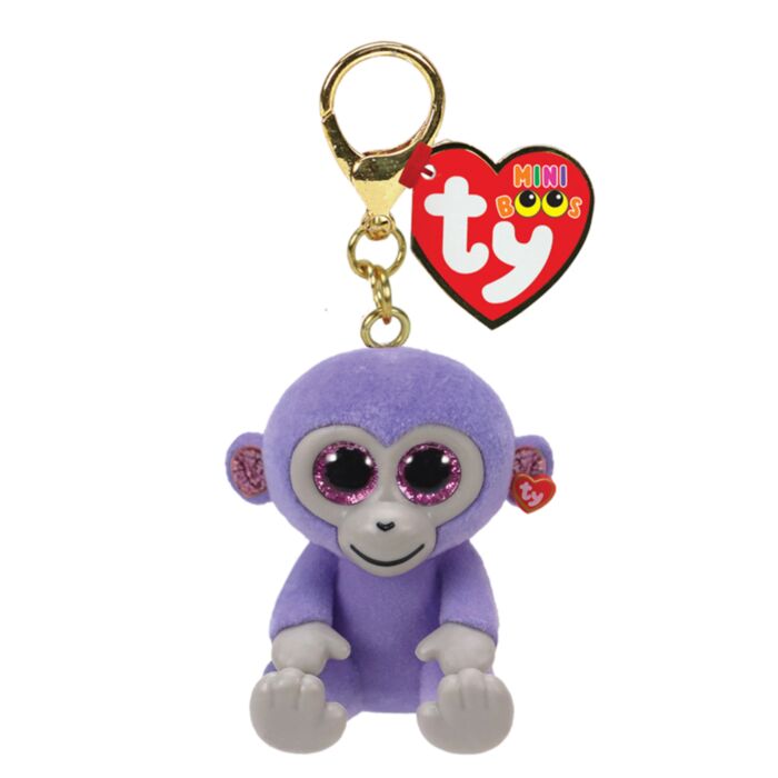 TY Mini Boos Clip Grapes Monkey Purple