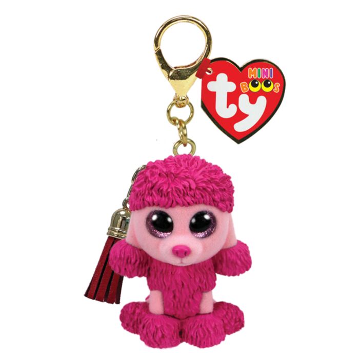 TY Mini Boos Clip Patsy Poodle Dog Pink