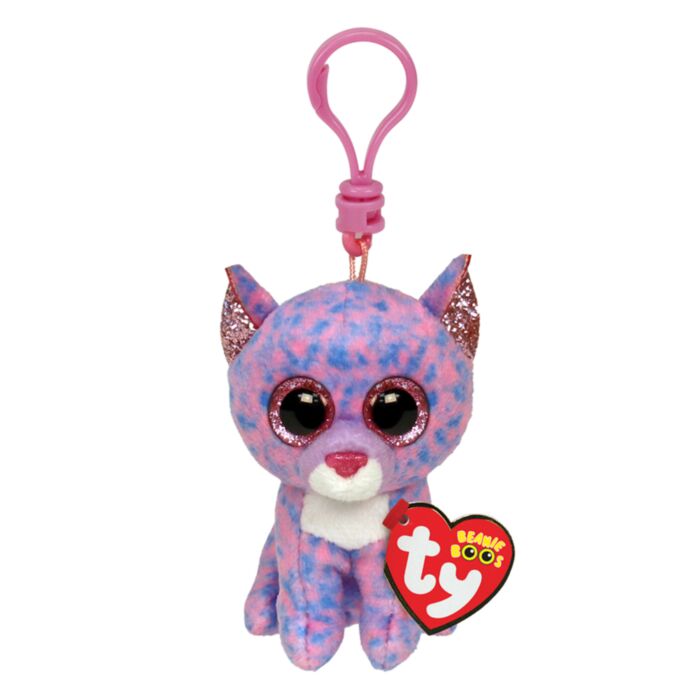 TY Beanie Boos Cassidy Χνουδωτό Κλιπ Γατούλα Λεβάντα 8.5εκ