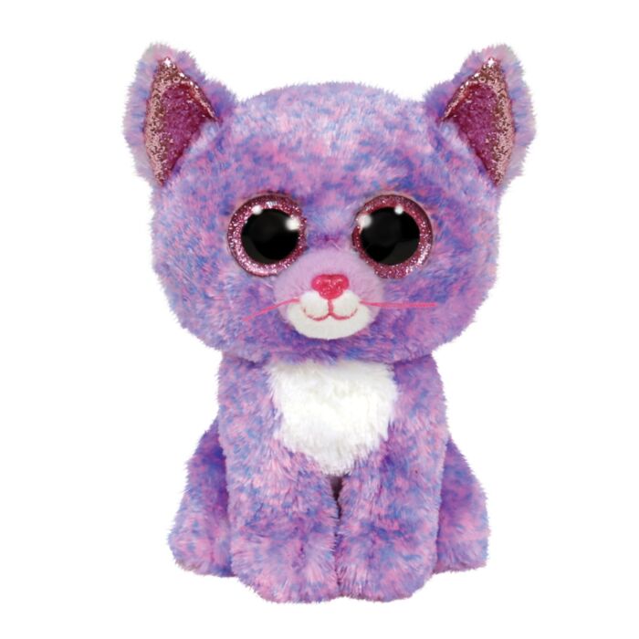 TY Beanie Boos Cassidy Plush Kitty Purple 15cm