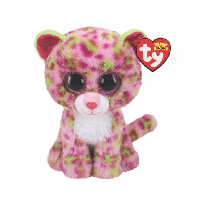 TY Beanie Boos Lainey Plush Leopard Pink 15cm