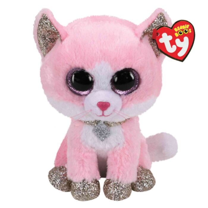 TY Beanie Boos Fiona Plush Kitty Pink 15cm