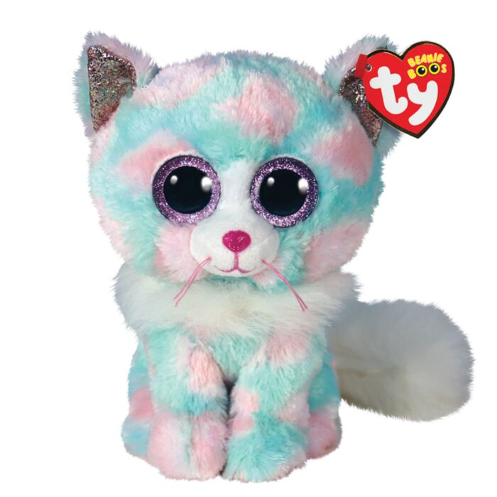 TY Beanie Boos Opal Χνουδωτό Γατούλα Παστέλ 15εκ