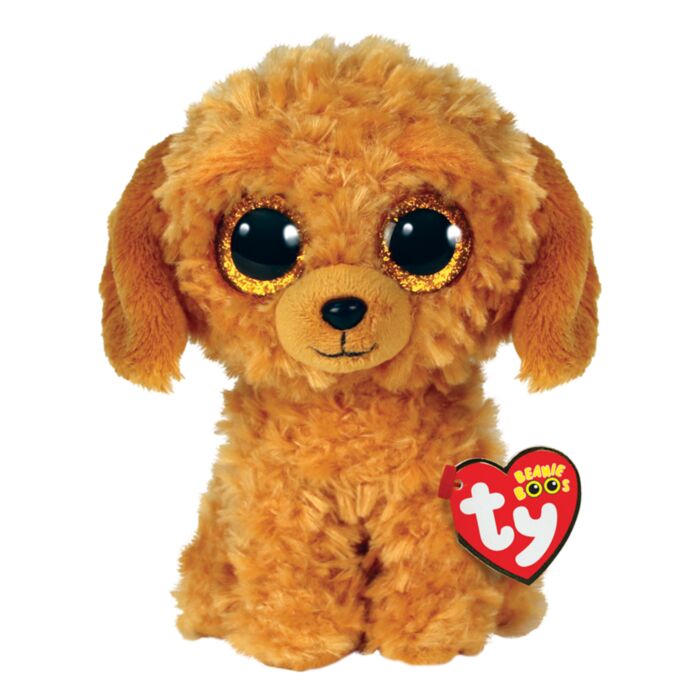 TY Beanie Boos Noodles Plush Golden Doodle Dog Brown 15cm