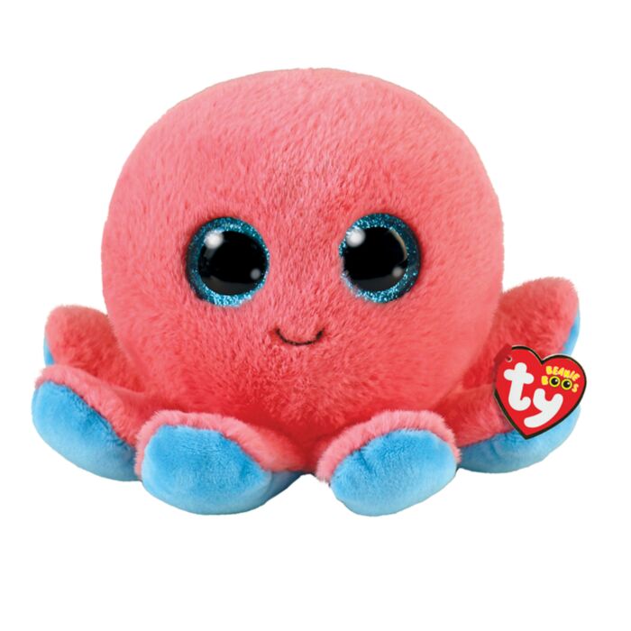 TY Beanie Boos Sheldon Plush Octopus Coral 15cm