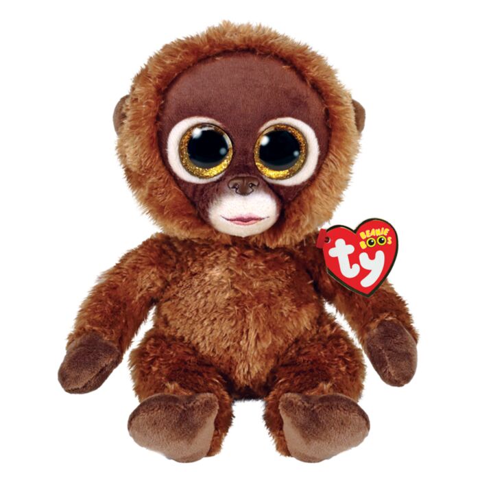 TY Beanie Boos Chessie Χνουδωτό Μαϊμουδάκι Καφέ 15εκ