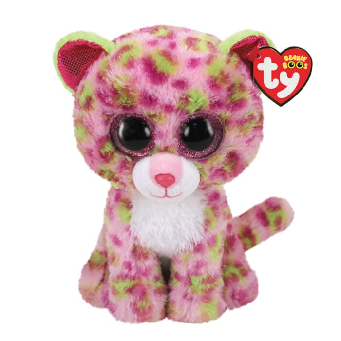 TY Beanie Boos Lainey Plush Leopard Pink 23cm