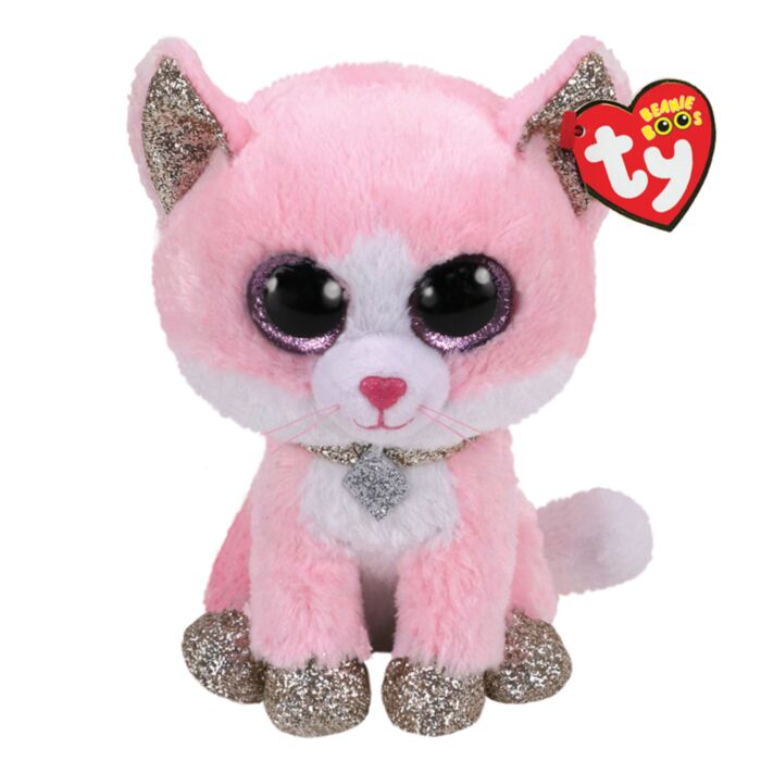 TY Beanie Boos Fiona Plush Kitty Pink 23cm