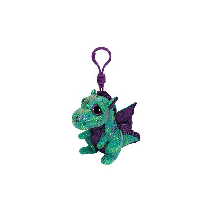 TY Beanie Boos Cinder Plush Clip Dragon Green 8.5cm