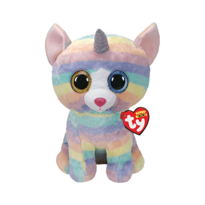 TY Beanie Boos Heather Plush Kitty Unicorn Multicolor 40cm