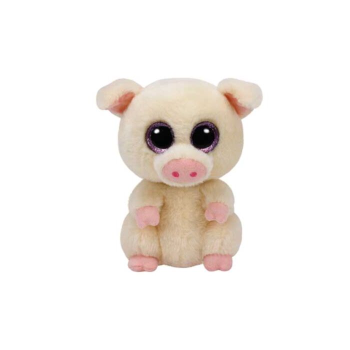 TY Beanie Boos Piggley Χνουδωτό Γουρουνάκι Ροζ 15εκ