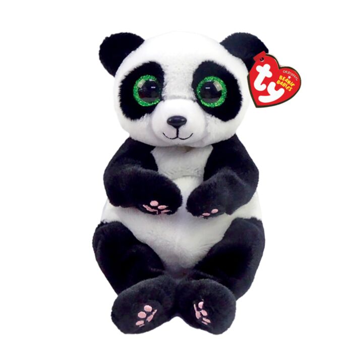 TY Beannie Bellies Ying Plush Panda White And Black 15cm