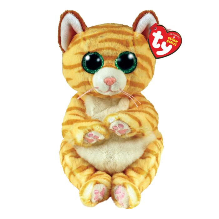 TY Beannie Bellies Mango Plush Kitty Gold 15cm