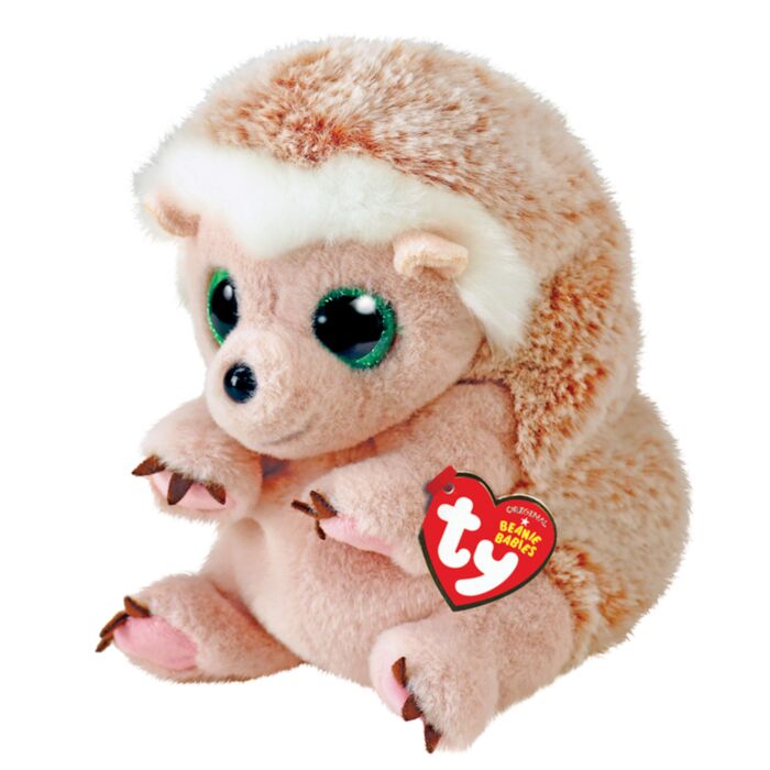 TY Beannie Bellies Bumper Plush Hedgehog Beige 15cm