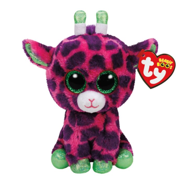 TY Beanie Boos Gilbert Plush Giraffe Pink And Purple 70cm