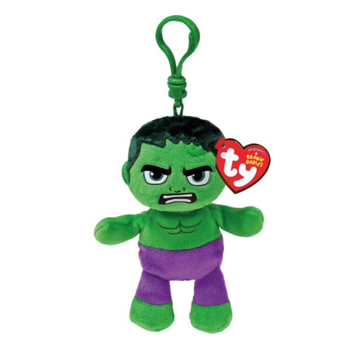 TY Beanie Babies Κλιπ Χνουδωτό Hulk 8,5εκ